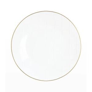 Domenico Vacca by Prouna Alligator Print 24K Gold Rim Dinner Plate 11" inch New